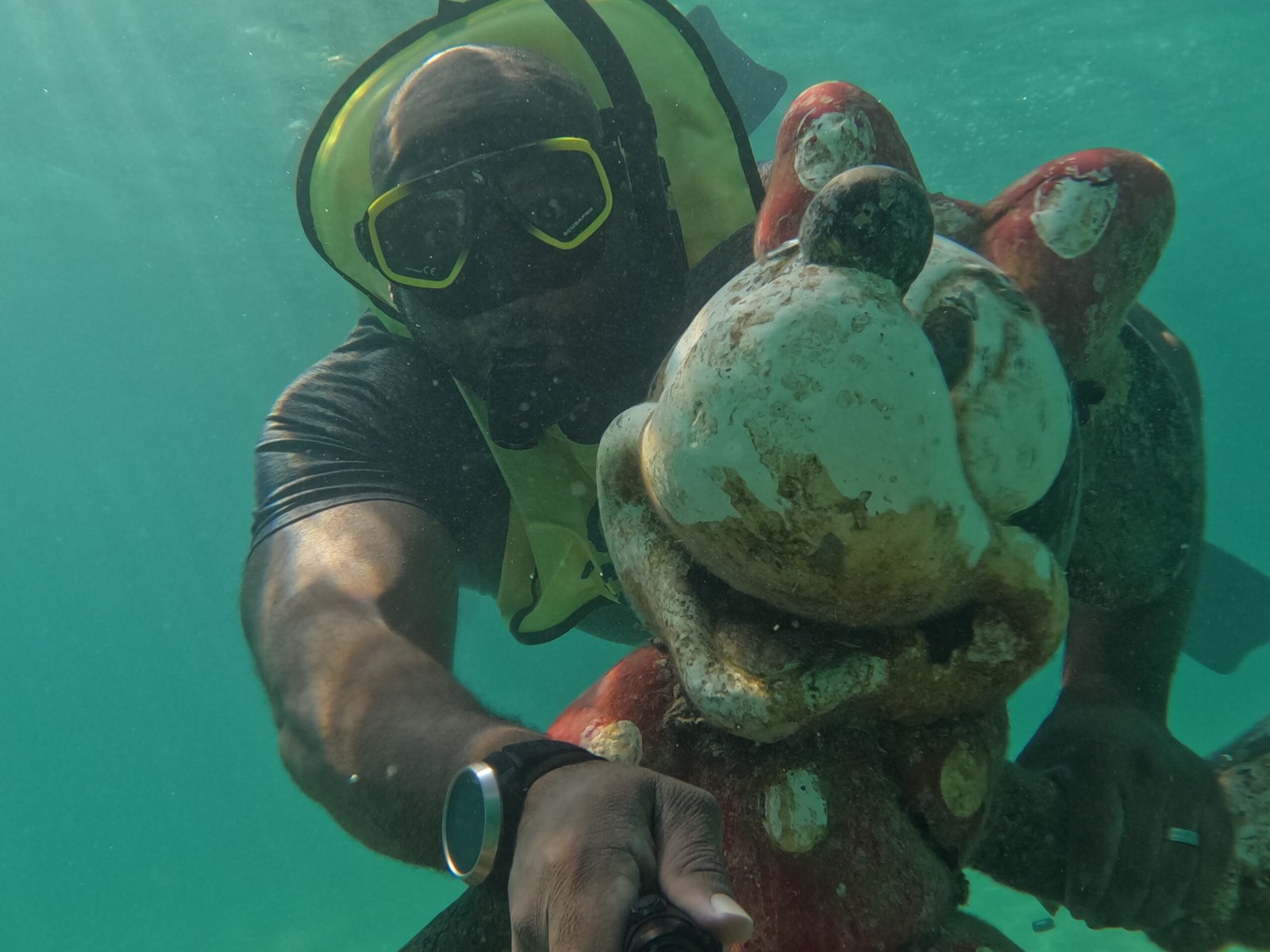 Snorkeling with Minnie