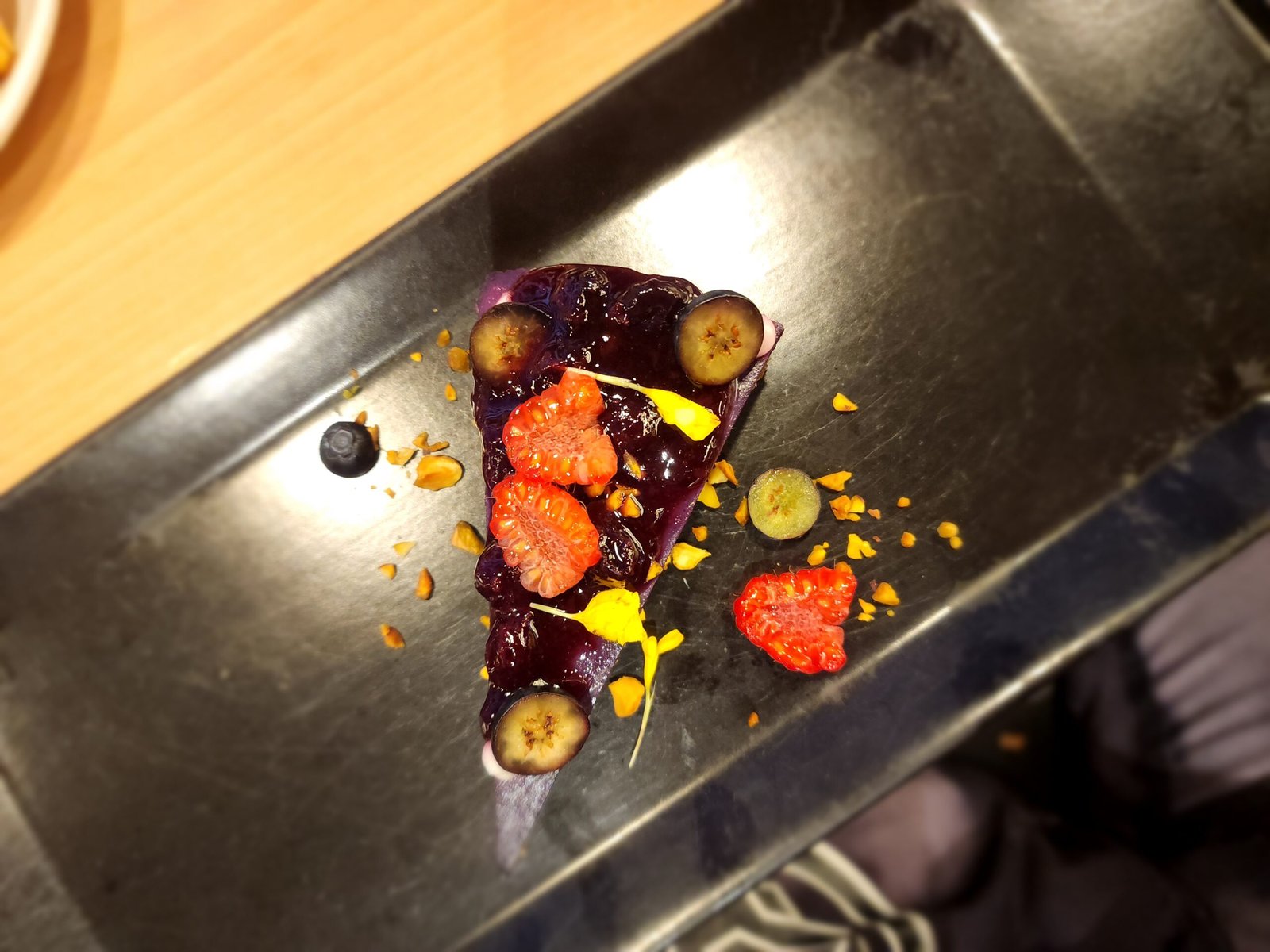 Blueberry green tea cheesecake